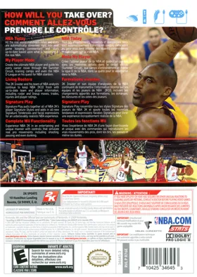 NBA 2K10 box cover back